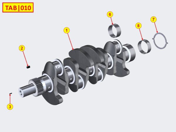 CRANKSHAFT KDI 2504 M/MT/TCR